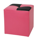 Taburet Cool - imitatie piele roz/wenge - 21896/21835