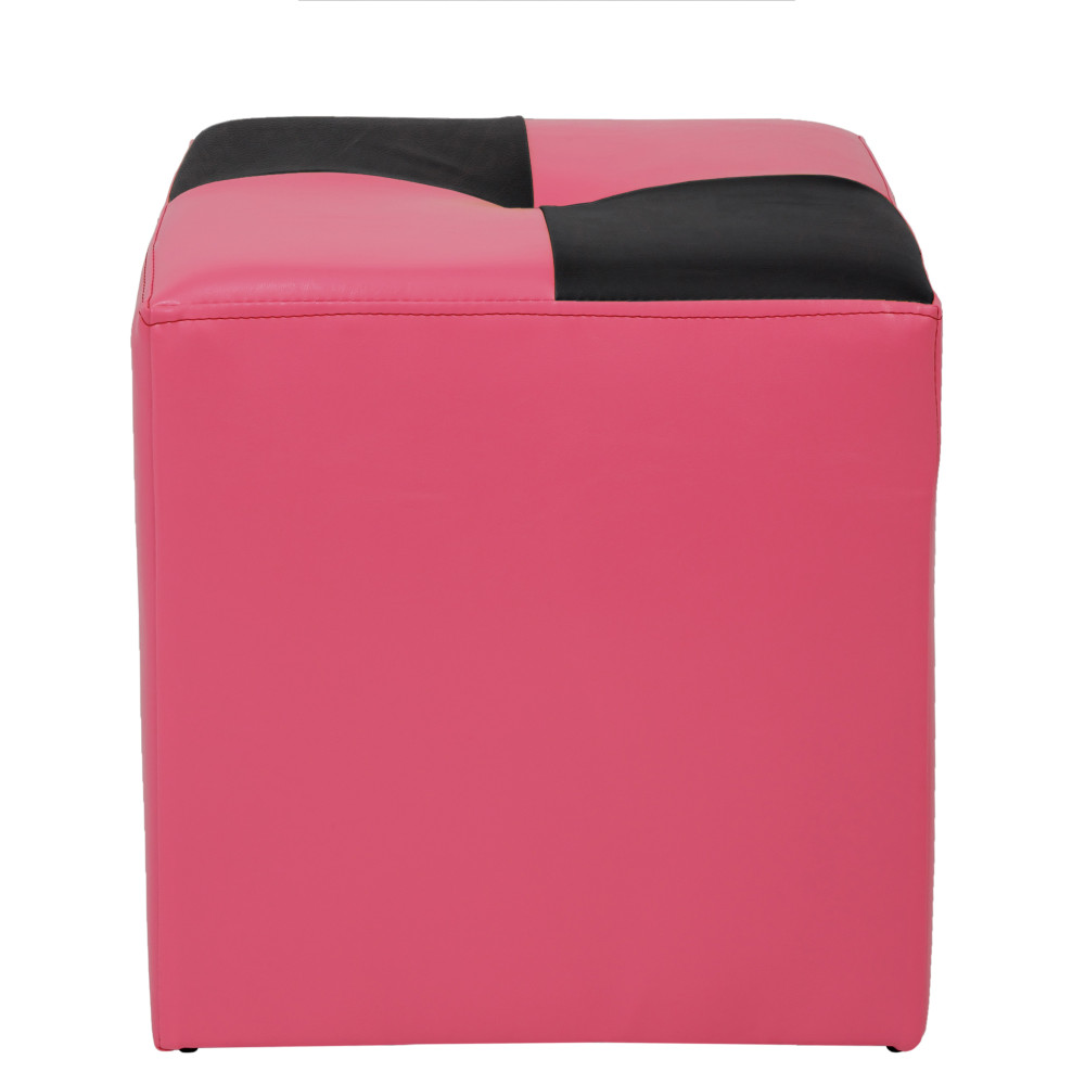 Taburet Cool - imitatie piele roz/wenge - 21896/21835 Taburet Cool - imitatie piele roz/wenge - 21896/21835