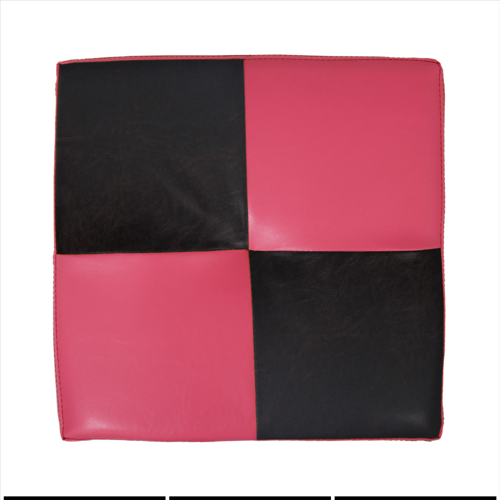 Taburet Cool - imitatie piele roz/wenge - 21896/21835 Taburet Cool - imitatie piele roz/wenge - 21896/21835