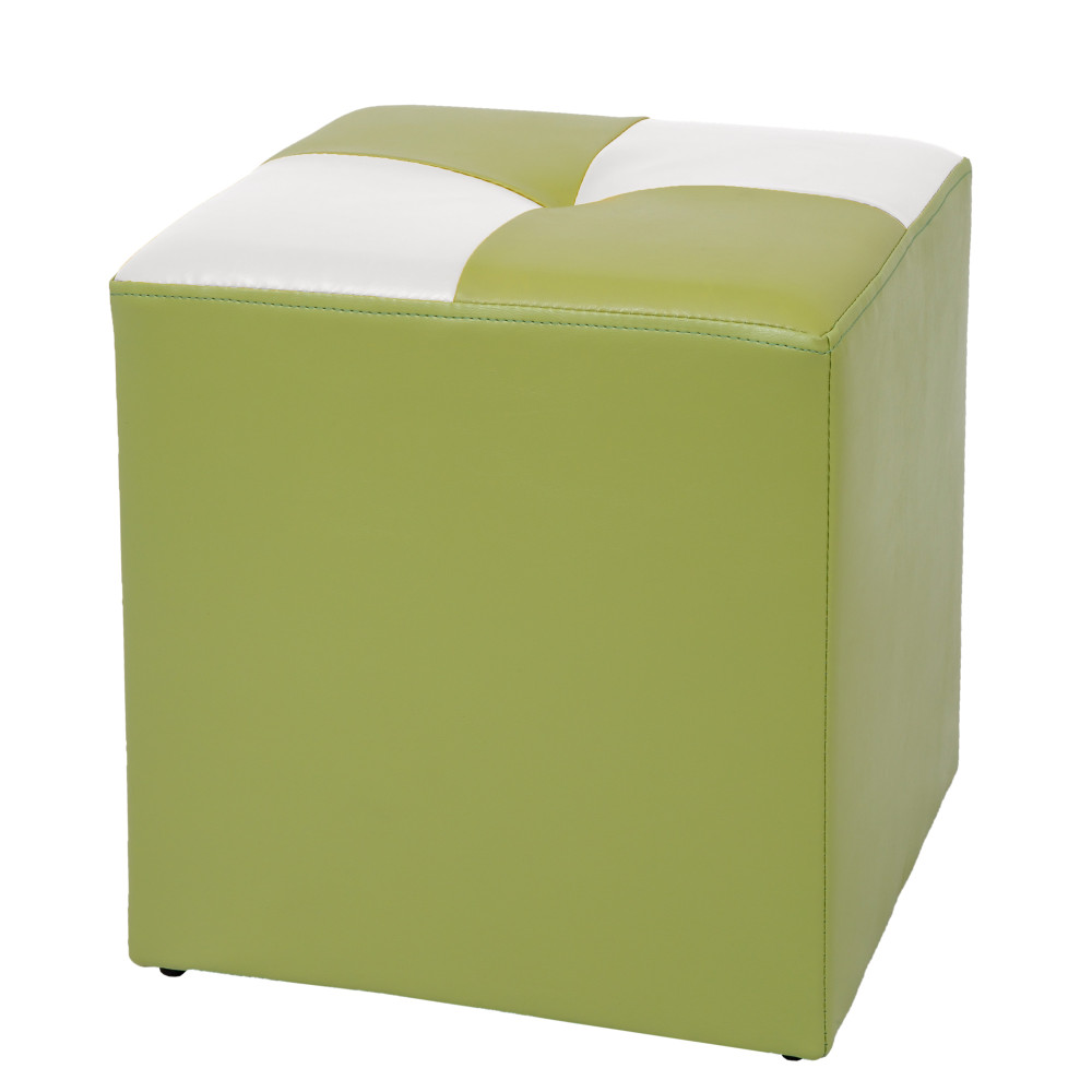 Taburet Cool - imitatie piele verde/alb - 21899/21894 Taburet Cool - imitatie piele verde/alb - 21899/21894