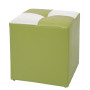 Taburet Cool - imitatie piele verde/alb - 21899/21894 Taburet Cool - imitatie piele verde/alb - 21899/21894