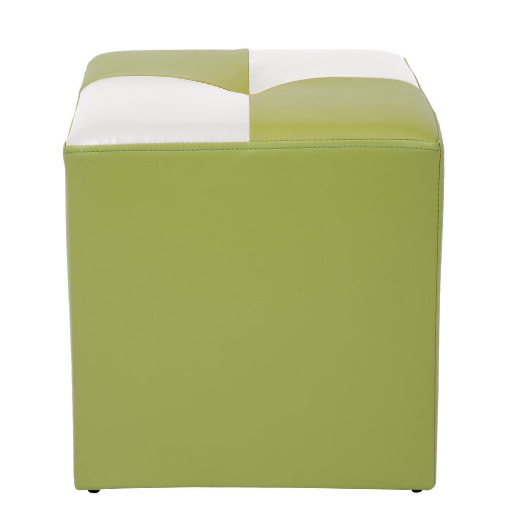 Taburet Cool - imitatie piele verde/alb - 21899/21894 Taburet Cool - imitatie piele verde/alb - 21899/21894