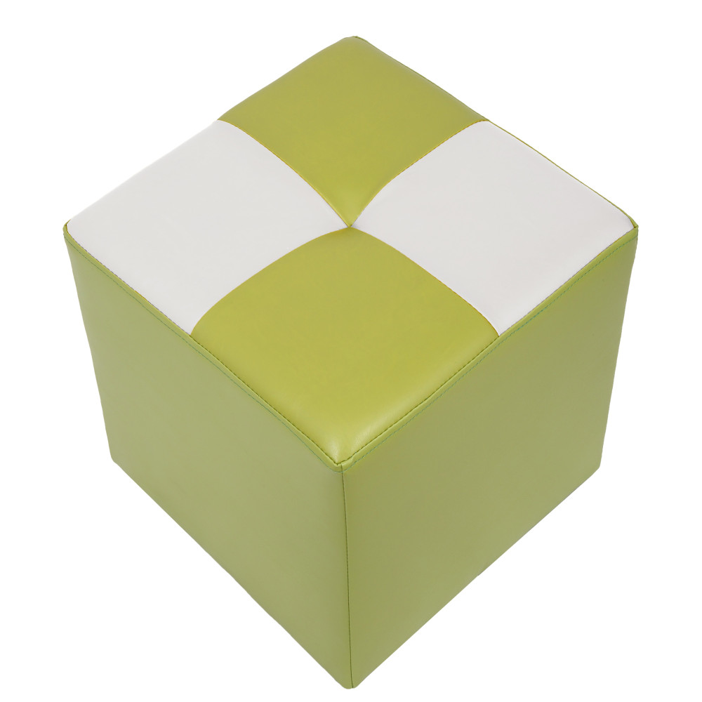 Taburet Cool - imitatie piele verde/alb - 21899/21894 Taburet Cool - imitatie piele verde/alb - 21899/21894
