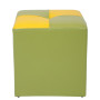 Taburet Cool - imitatie piele verde/galben - 21899/22168 Taburet Cool - imitatie piele verde/galben - 21899/22168