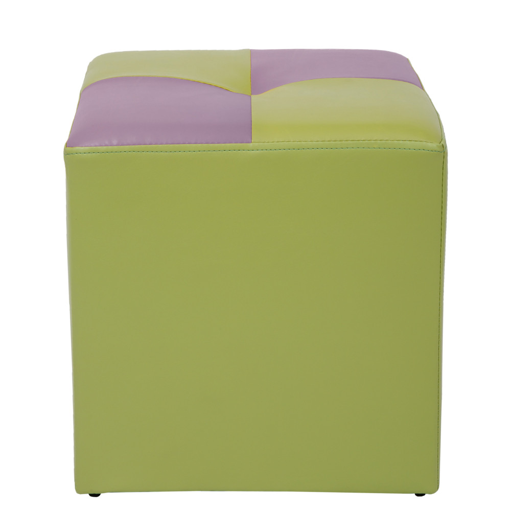 Taburet Cool - imitatie piele verde/mov - 21899/21897 Taburet Cool - imitatie piele verde/mov - 21899/21897