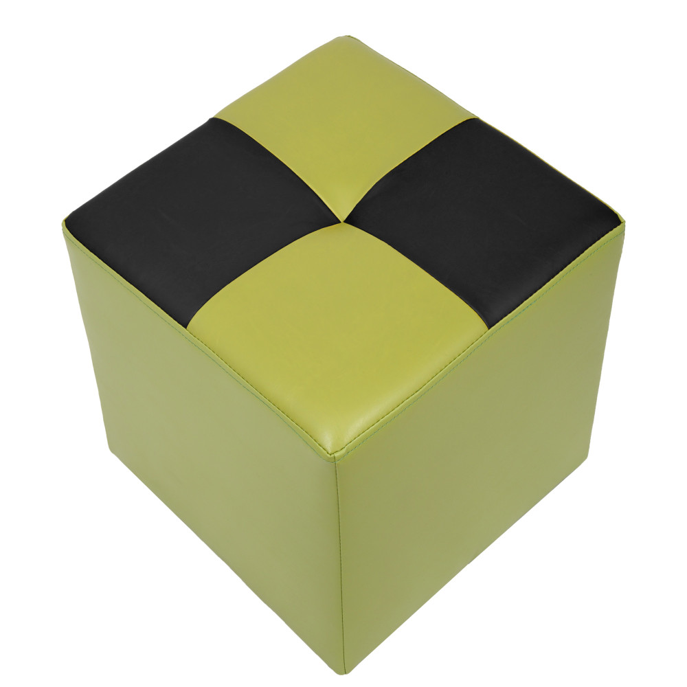 Taburet Cool - imitatie piele verde/negru - 21899/21901 Taburet Cool - imitatie piele verde/negru - 21899/21901