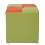 Taburet Cool - imitatie piele verde/portocaliu - 21899/21895 Taburet Cool - imitatie piele verde/portocaliu - 21899/21895