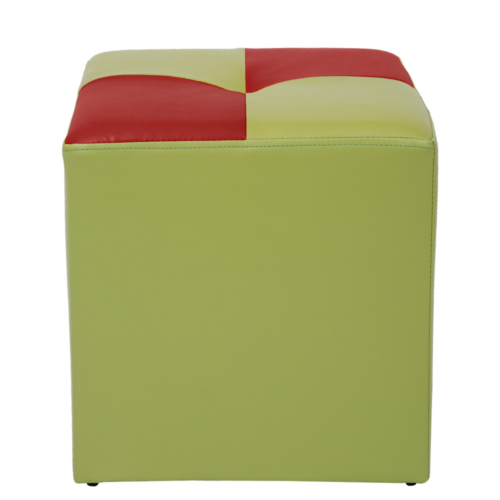 Taburet Cool - imitatie piele verde/rosu - 21899/21900 Taburet Cool - imitatie piele verde/rosu - 21899/21900