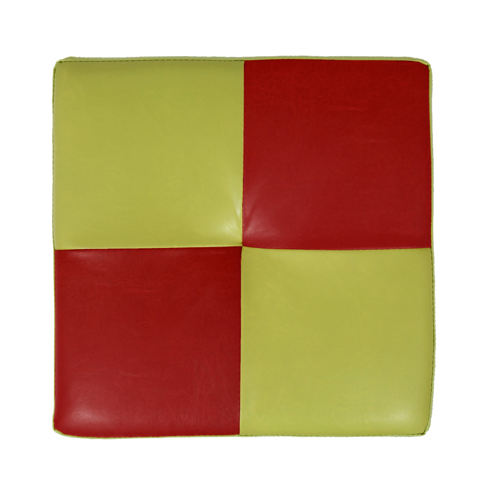 Taburet Cool - imitatie piele verde/rosu - 21899/21900 Taburet Cool - imitatie piele verde/rosu - 21899/21900
