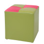 Taburet Cool - imitatie piele verde/roz - 21899/21896 Taburet Cool - imitatie piele verde/roz - 21899/21896