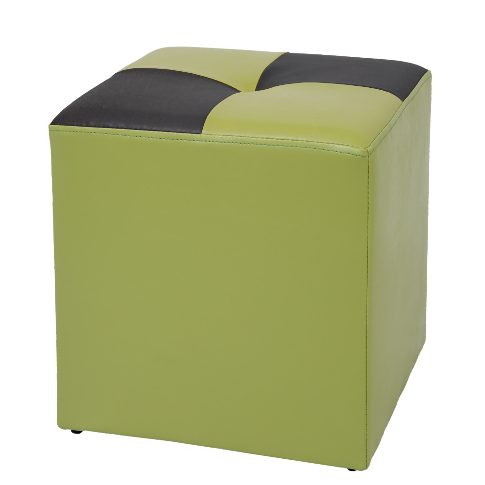 Taburet Cool - imitatie piele verde/wenge - 21899/21835 Taburet Cool - imitatie piele verde/wenge - 21899/21835