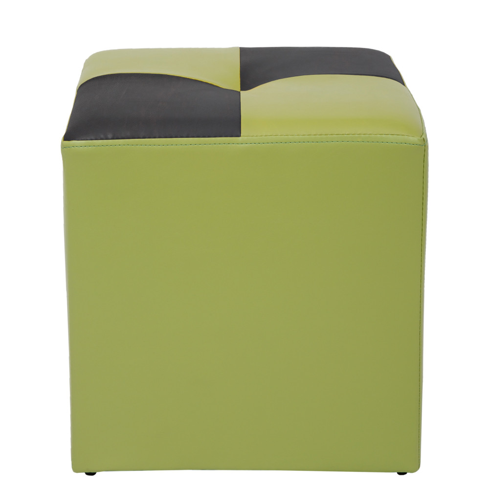 Taburet Cool - imitatie piele verde/wenge - 21899/21835 Taburet Cool - imitatie piele verde/wenge - 21899/21835