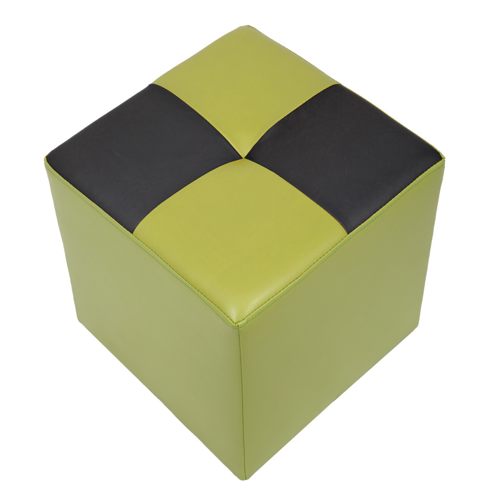 Taburet Cool - imitatie piele verde/wenge - 21899/21835 Taburet Cool - imitatie piele verde/wenge - 21899/21835