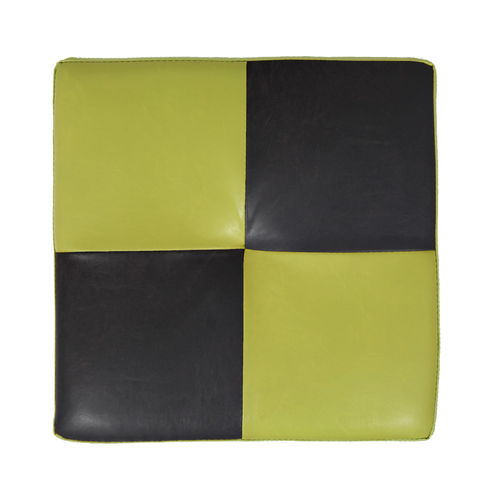 Taburet Cool - imitatie piele verde/wenge - 21899/21835 Taburet Cool - imitatie piele verde/wenge - 21899/21835