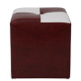 Taburet Cool - imitatie piele bordo/alb - 21902/21894 Taburet Cool - imitatie piele bordo/alb - 21902/21894
