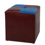Taburet Cool - imitatie piele bordo/albastru  - 21902/21898