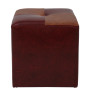 Taburet Cool - imitatie piele bordo/coniac - 21902/8070 Taburet Cool - imitatie piele bordo/coniac - 21902/8070