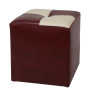 Taburet Cool - imitatie piele bordo/crem  - 21902/21834