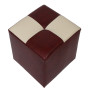 Taburet Cool - imitatie piele bordo/crem  - 21902/21834