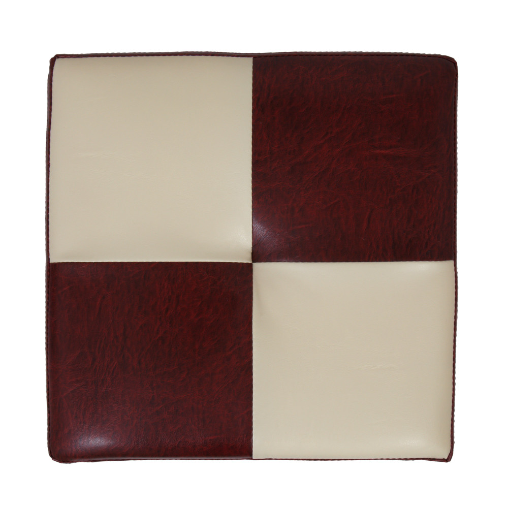 Taburet Cool - imitatie piele bordo/crem  - 21902/21834