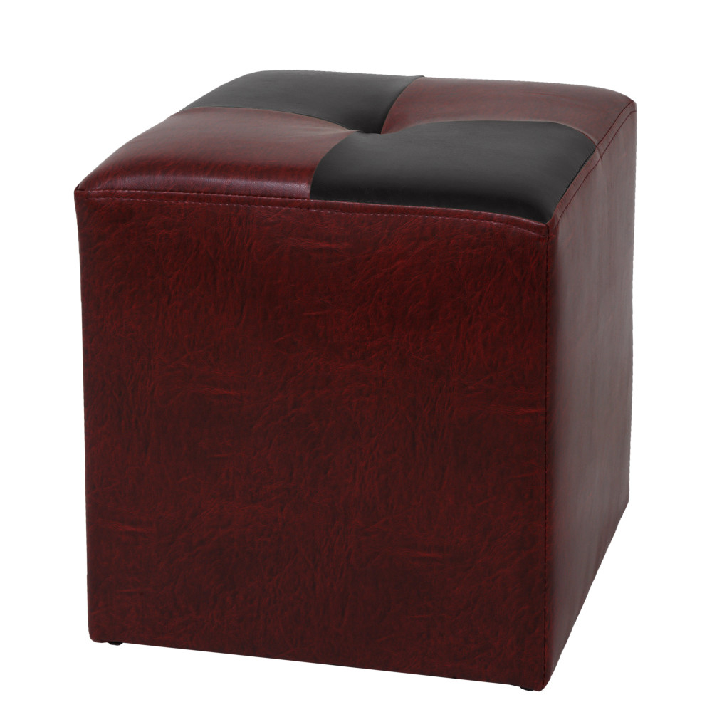 Taburet Cool - imitatie piele bordo/negru - 21902/21901 Taburet Cool - imitatie piele bordo/negru - 21902/21901