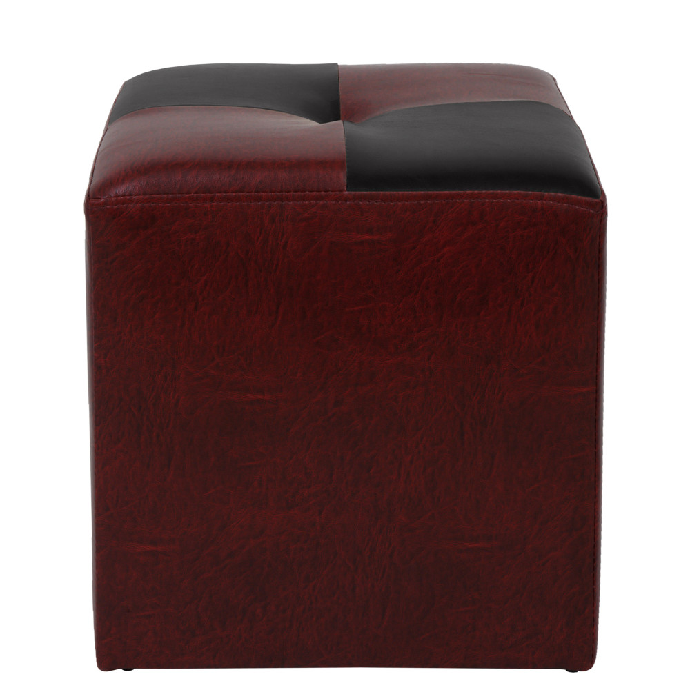 Taburet Cool - imitatie piele bordo/negru - 21902/21901 Taburet Cool - imitatie piele bordo/negru - 21902/21901