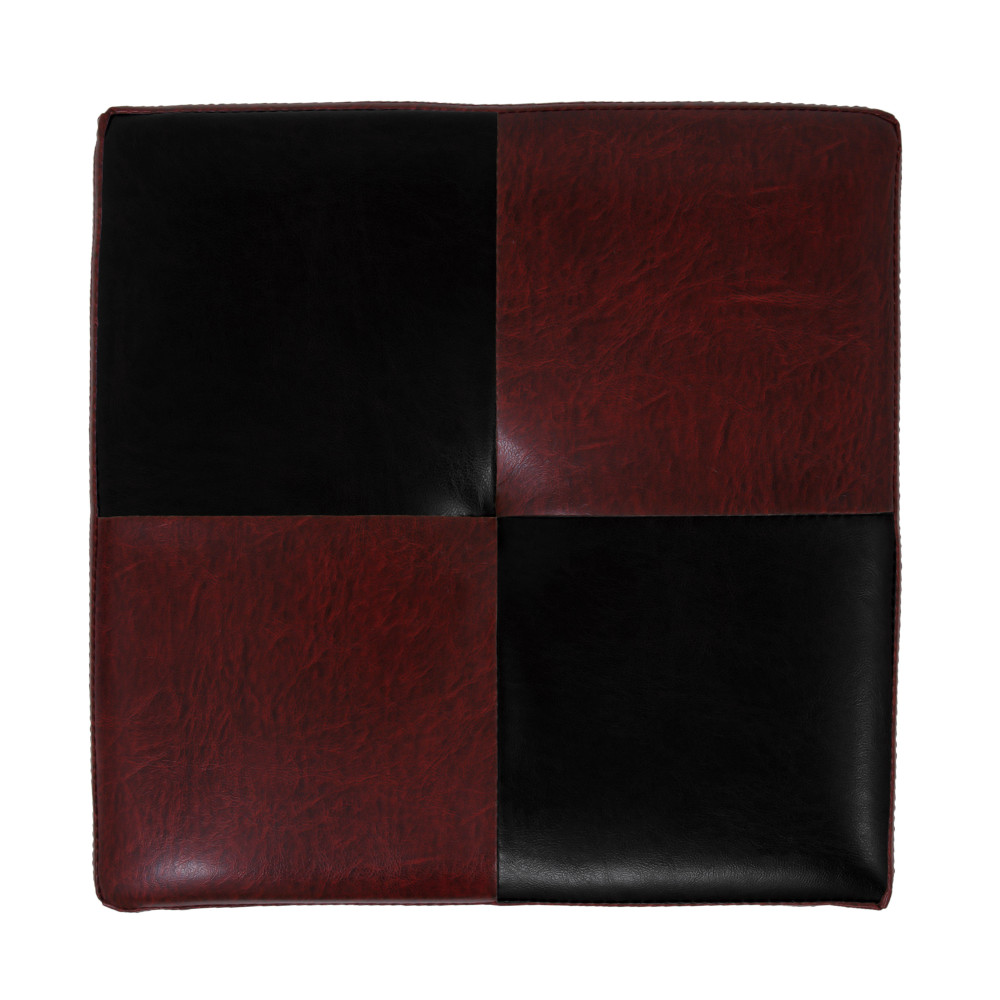 Taburet Cool - imitatie piele bordo/negru - 21902/21901 Taburet Cool - imitatie piele bordo/negru - 21902/21901