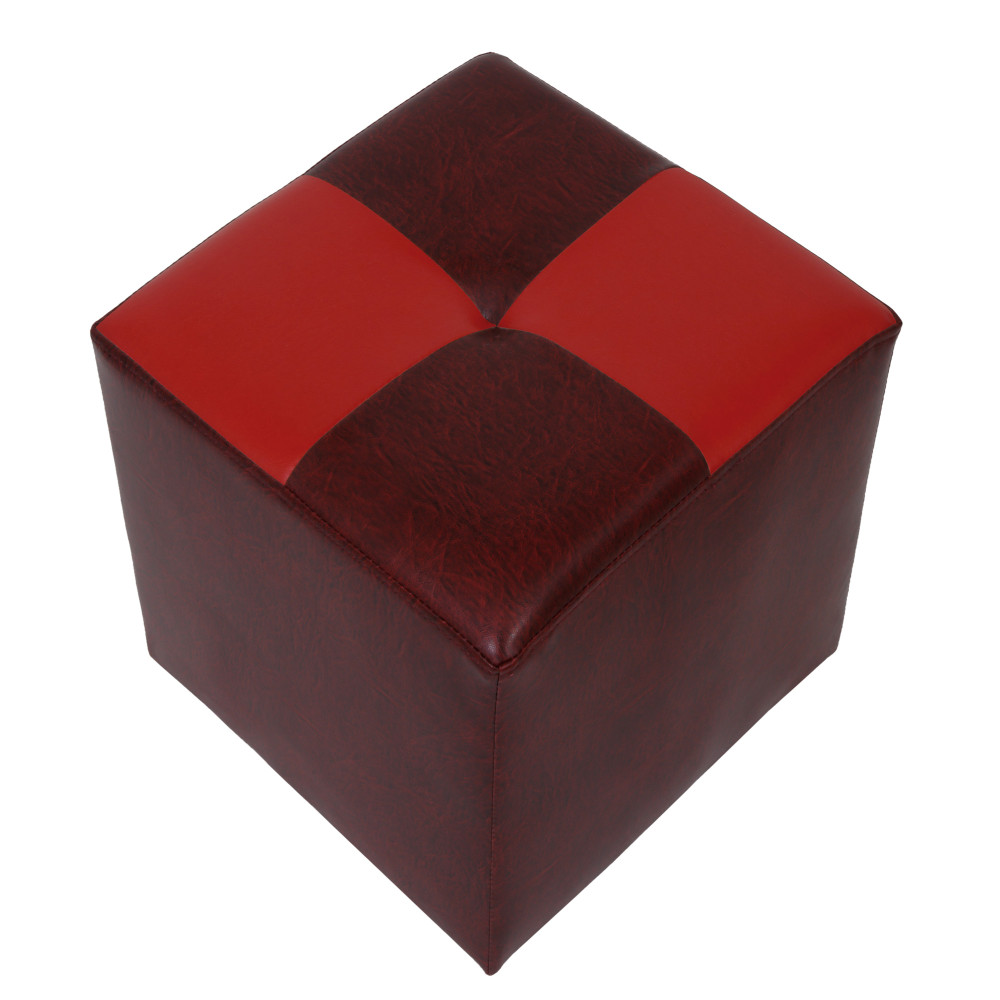Taburet Cool - imitatie piele bordo/rosu - 21902/21900 Taburet Cool - imitatie piele bordo/rosu - 21902/21900