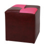 Taburet Cool - imitatie piele bordo/roz - 21902/21896 Taburet Cool - imitatie piele bordo/roz - 21902/21896