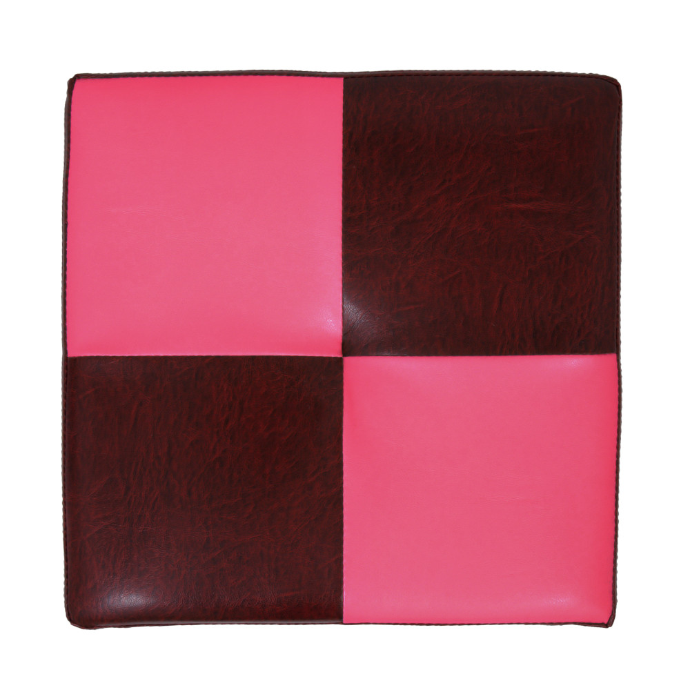 Taburet Cool - imitatie piele bordo/roz - 21902/21896 Taburet Cool - imitatie piele bordo/roz - 21902/21896