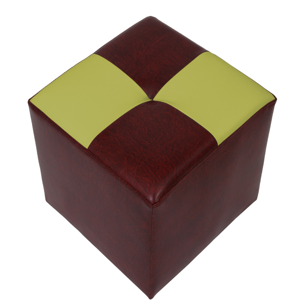 Taburet Cool - imitatie piele bordo/verde - 21902/21899 Taburet Cool - imitatie piele bordo/verde - 21902/21899
