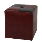 Taburet Cool - imitatie piele bordo/wenge - 21902/21835