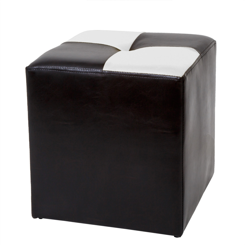 Taburet Cool - imitatie piele wenge/alb - 21835/21894 Taburet Cool - imitatie piele wenge/alb - 21835/21894