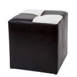 Taburet Cool - imitatie piele wenge/alb - 21835/21894
