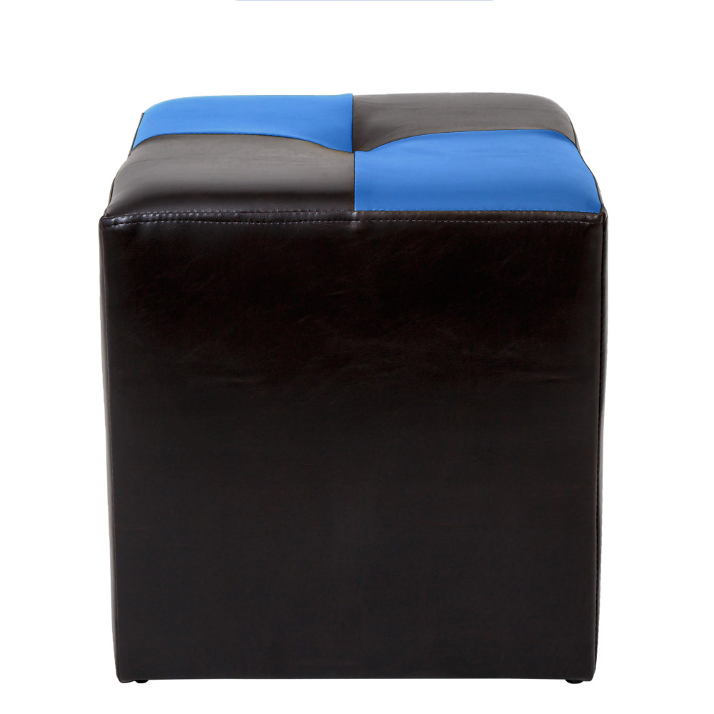 Taburet Cool - imitatie piele wenge/albastru - 21835/21898 Taburet Cool - imitatie piele wenge/albastru - 21835/21898