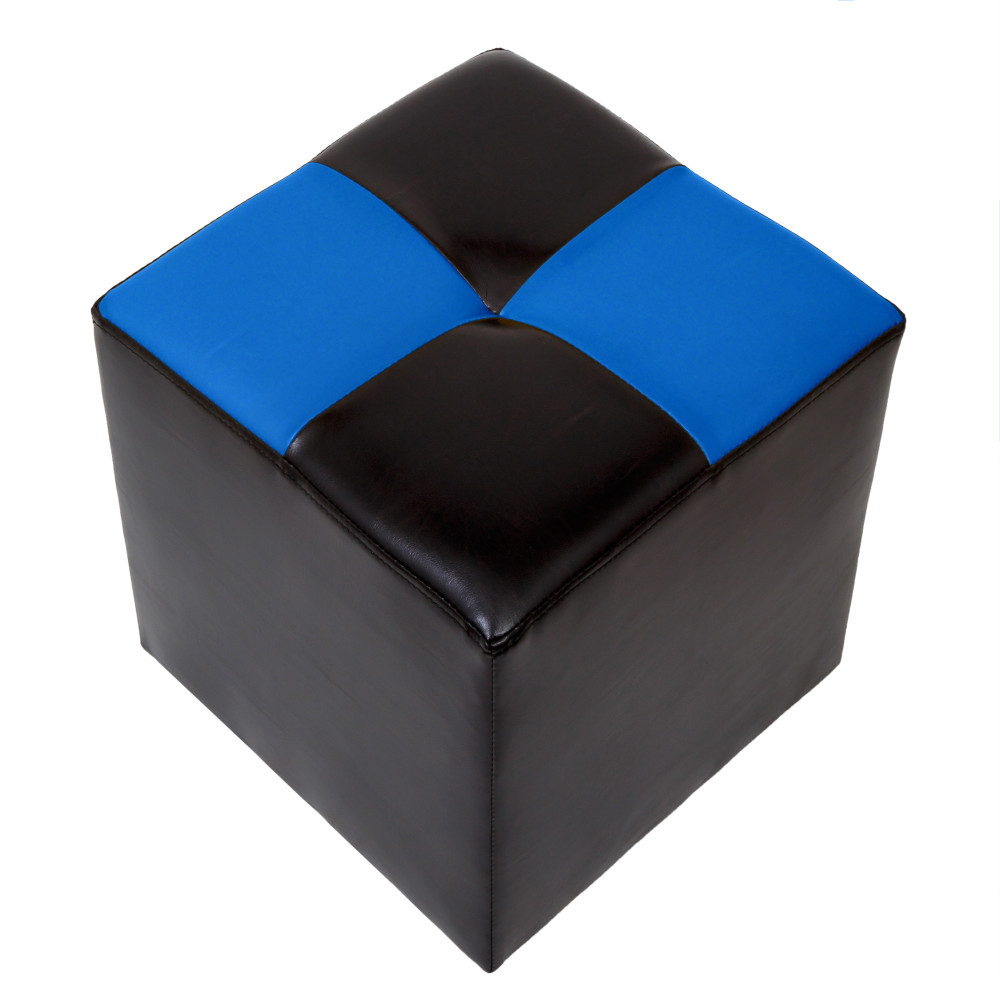 Taburet Cool - imitatie piele wenge/albastru - 21835/21898 Taburet Cool - imitatie piele wenge/albastru - 21835/21898