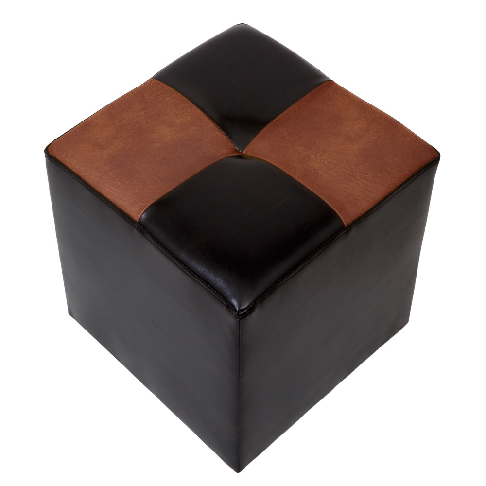 Taburet Cool - imitatie piele wenge/coniac - 21835/8070 Taburet Cool - imitatie piele wenge/coniac - 21835/8070