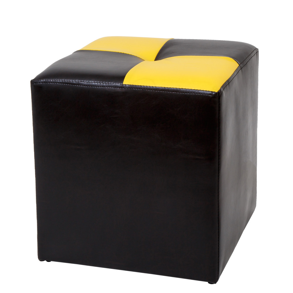 Taburet Cool - imitatie piele wenge/galben - 21835/22168 Taburet Cool - imitatie piele wenge/galben - 21835/22168