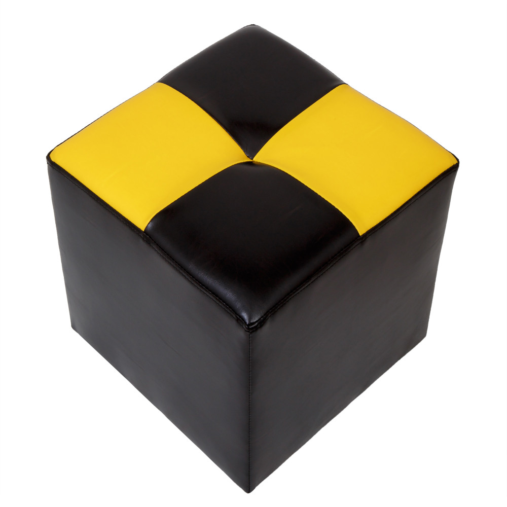 Taburet Cool - imitatie piele wenge/galben - 21835/22168 Taburet Cool - imitatie piele wenge/galben - 21835/22168