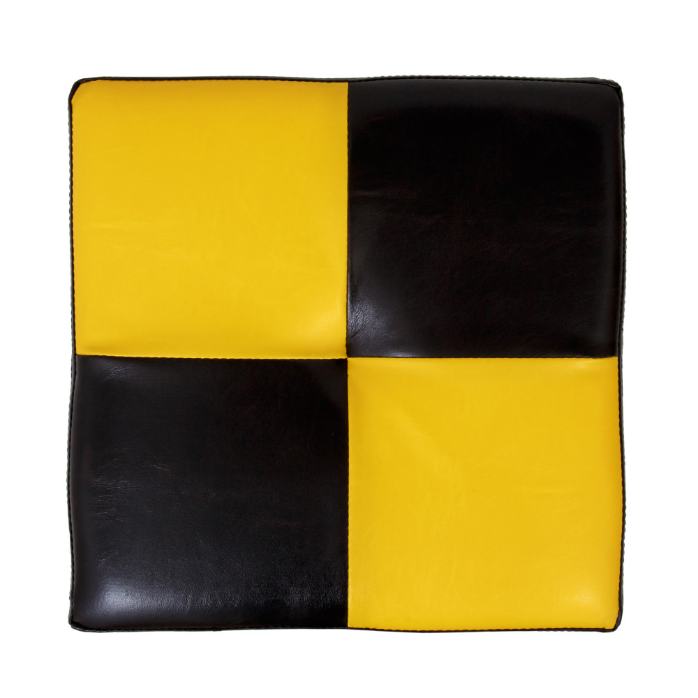 Taburet Cool - imitatie piele wenge/galben - 21835/22168 Taburet Cool - imitatie piele wenge/galben - 21835/22168