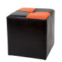 Taburet Cool - imitatie piele wenge/portocaliu - 21835/21895 Taburet Cool - imitatie piele wenge/portocaliu - 21835/21895