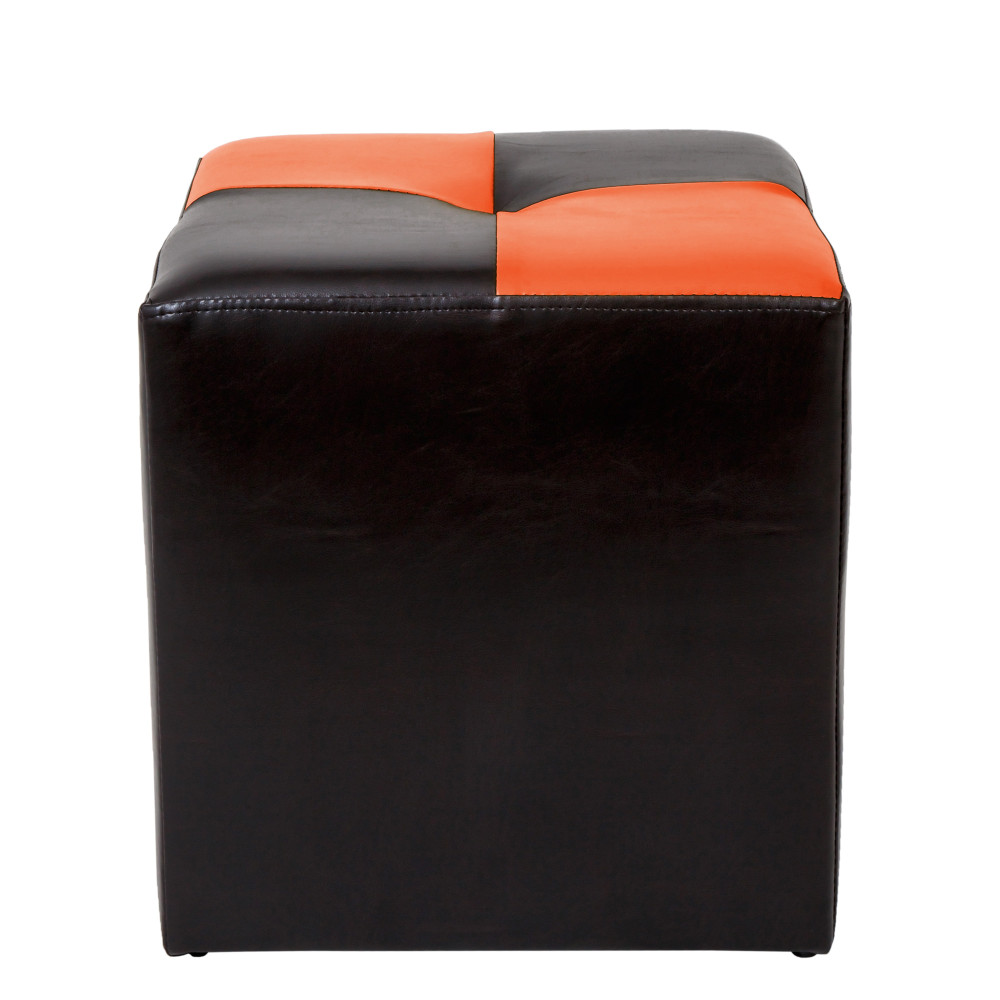 Taburet Cool - imitatie piele wenge/portocaliu - 21835/21895 Taburet Cool - imitatie piele wenge/portocaliu - 21835/21895