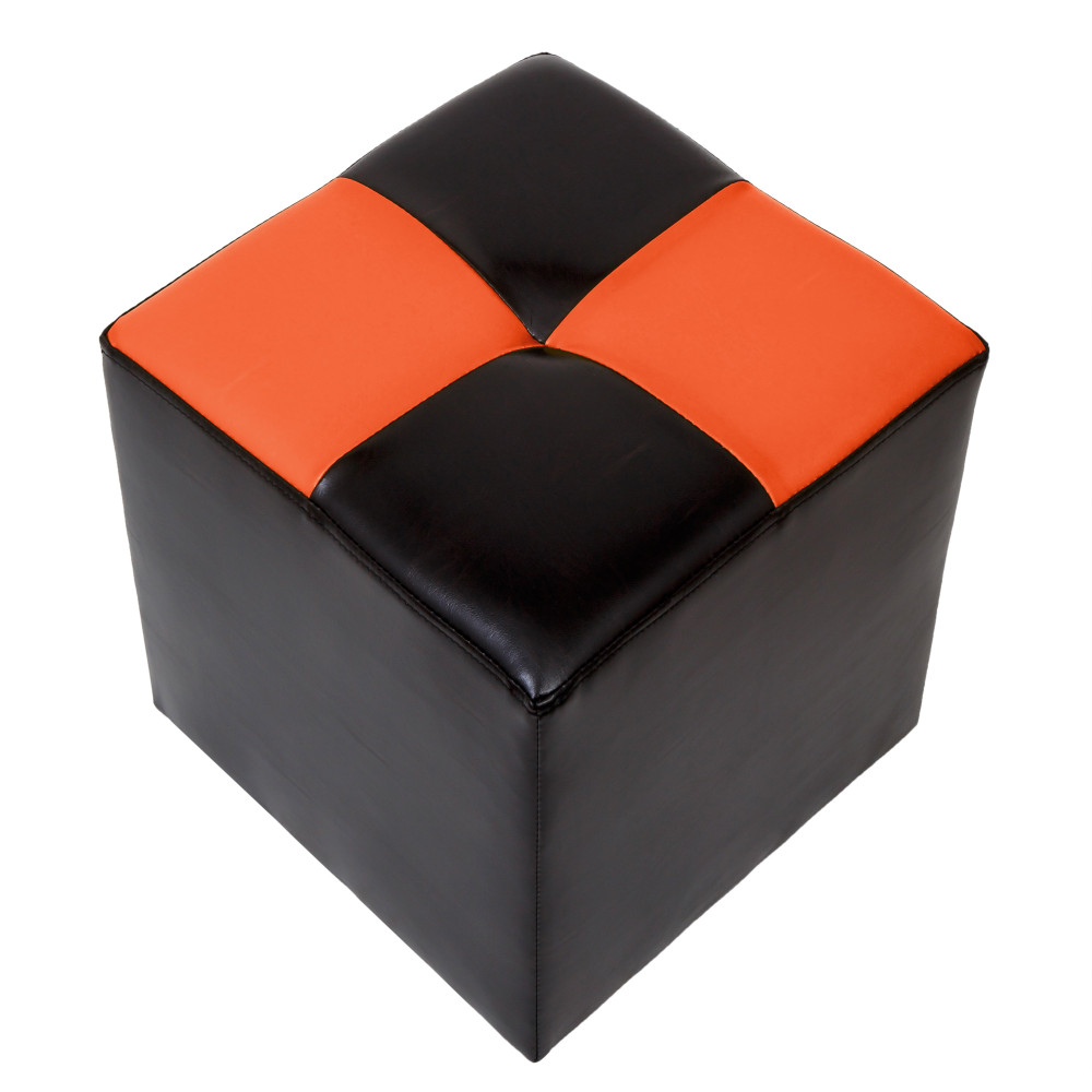 Taburet Cool - imitatie piele wenge/portocaliu - 21835/21895 Taburet Cool - imitatie piele wenge/portocaliu - 21835/21895
