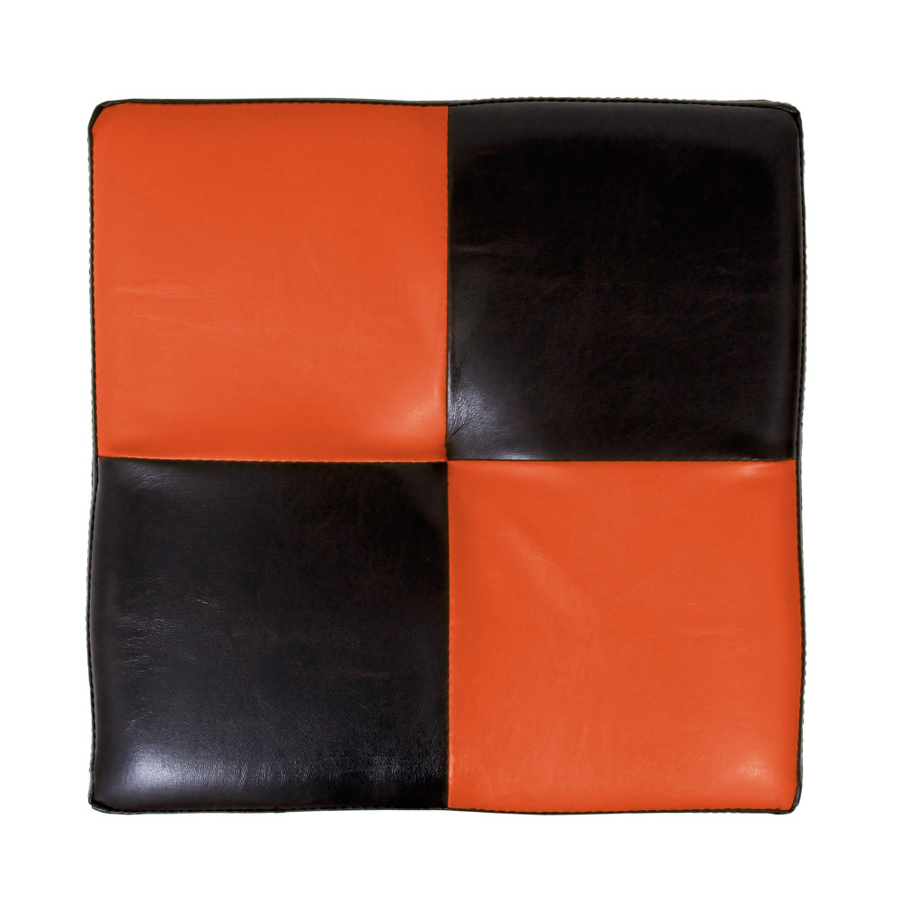 Taburet Cool - imitatie piele wenge/portocaliu - 21835/21895 Taburet Cool - imitatie piele wenge/portocaliu - 21835/21895