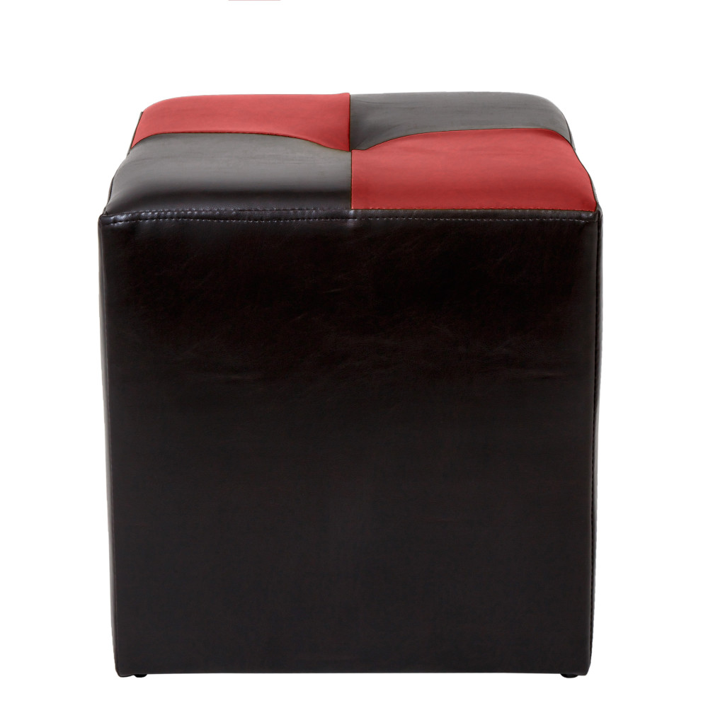 Taburet Cool - imitatie piele wenge/rosu - 21835/21900 Taburet Cool - imitatie piele wenge/rosu - 21835/21900
