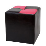 Taburet Cool - imitatie piele wenge/roz - 21835/21896
