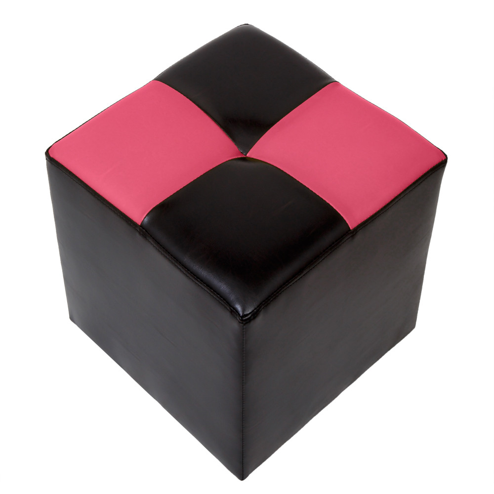 Taburet Cool - imitatie piele wenge/roz - 21835/21896 Taburet Cool - imitatie piele wenge/roz - 21835/21896