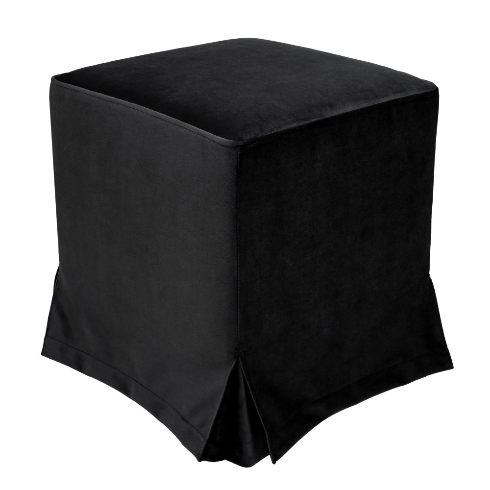 Taburet cu husa Cube H - stofa H01 - negru Taburet cu husa Cube H - stofa H01 - negru