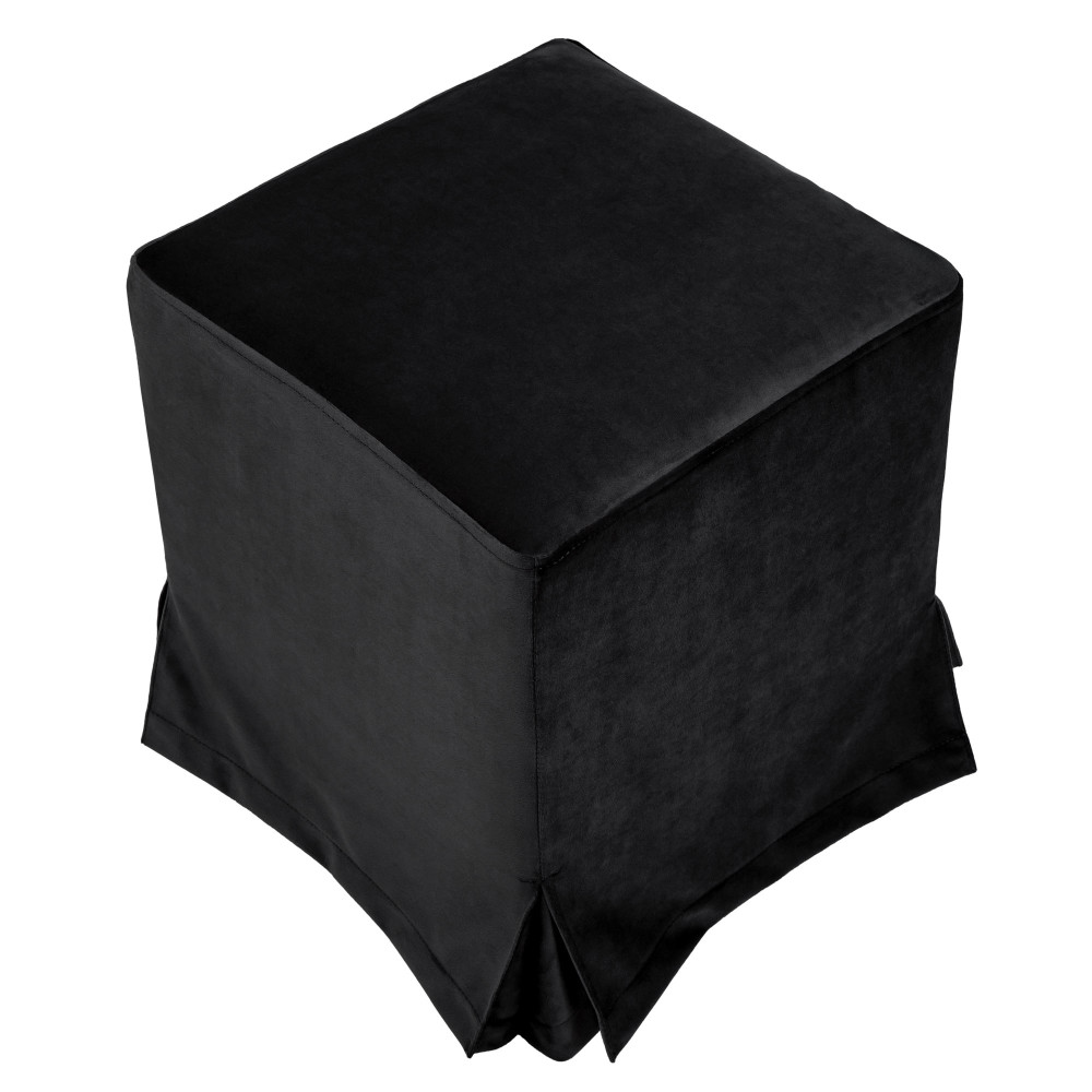Taburet cu husa Cube H - stofa H01 - negru Taburet cu husa Cube H - stofa H01 - negru