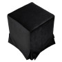 Taburet cu husa Cube H - stofa H01 - negru Taburet cu husa Cube H - stofa H01 - negru